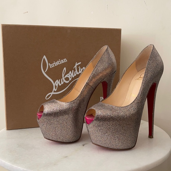 Christian Louboutin Highness 160mm Glitter - Picture 1 of 11